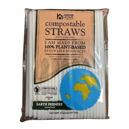 Natural Home 100PK Compostable Straws