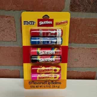 Taste Beauty 6 Flavored Lip Balms, m&m's, Skittles, Starburst