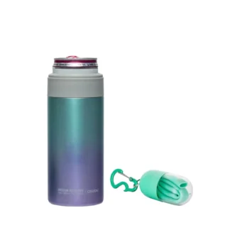Asobu Unicorn Insulated Stainless Steel Sleeve for a Slim 12 Ounce with a Reusable Flexible Straw