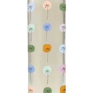 Studio Oh! Citronella & Sweet Lavender White Pillar Dotted Palms Cathedral Candle , 13oz