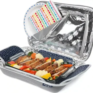 Arctic Zone Deluxe Hot/Cold Insulated Food Carrier, Navy Large