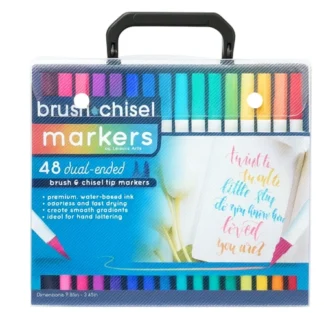 Brush & Chisel Dual-Ended Markers - 48pc