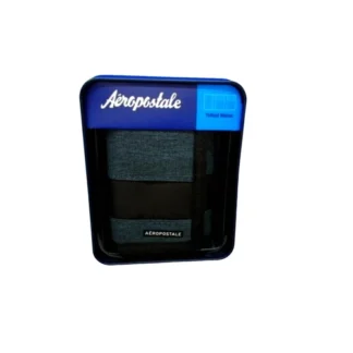 Aeropostale Men's Blue with Black Stripe Camo Trifold Wallet