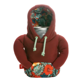 Puffin The Hoodie Brick Red Island Time Beverage Koozy