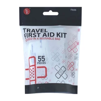Sona 55 Piece Travel First Aid Kit Stored in Reusable Bag