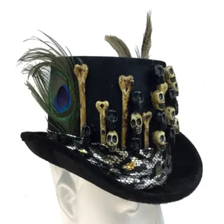 Skeleton and Feathered Top Hat