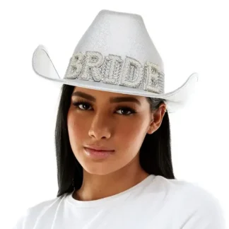 Bride White Cowboy Hat