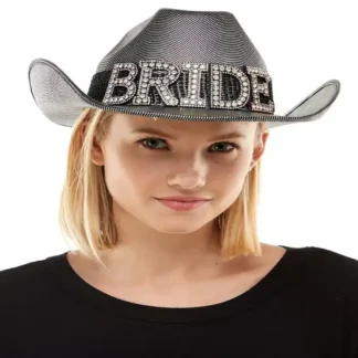 Bride Black Cowboy Hat