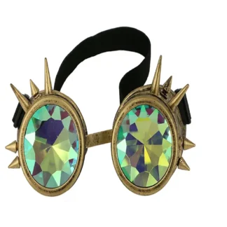 Gold Spiked Kaleidoscope Goggl