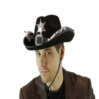 Sheriff Cowboy Hat with Toy Gu
