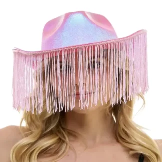 Iridescent Pink Fringe Cowboy