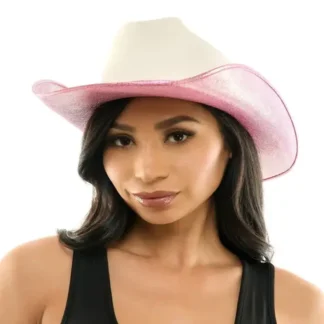 Pink Trim Cowboy Hat