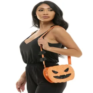 Orange Sequin Pumpkin Crossbod