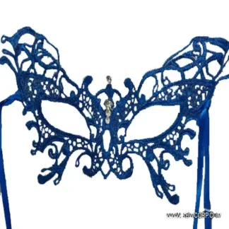 Blue Butterfly Wing Lace Mask