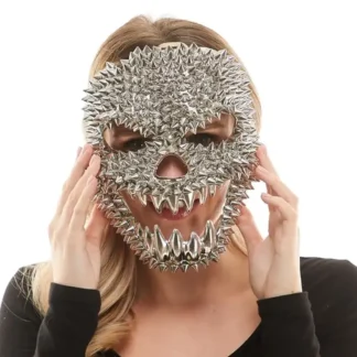 Silver Spikes Monster Face Mas