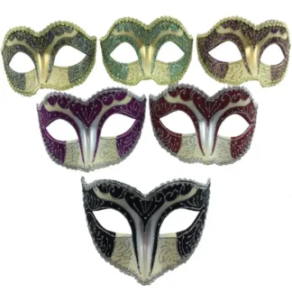 Elegant Shimmer Masks - Assort