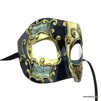Black Musical Scroll Mask