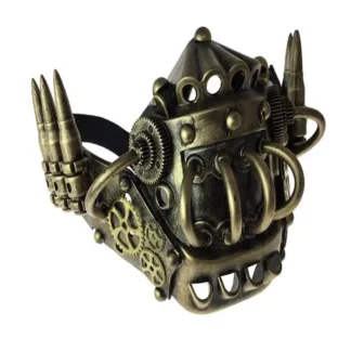 Gold Steampunk Bullet Jaw Mask