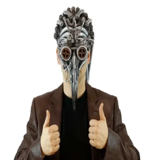 Silver Steampunk Beak Mask wit