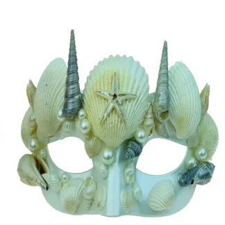 Ivory Seashell Masquerade Mask