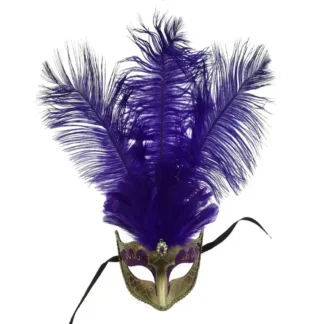 Purple Gold Venetian Mask With
