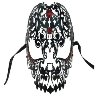 Black Skull Filigree Mask with