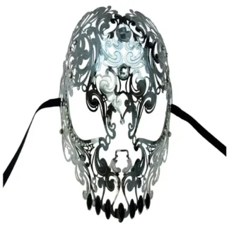 Silver Skull Filigree Mask