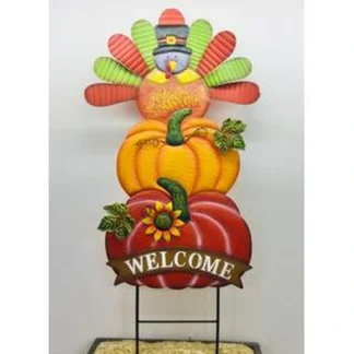 Turkey On Top Of Pumpkins