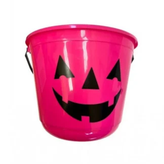 Hot Pink Jack-O-Lantern Bucket