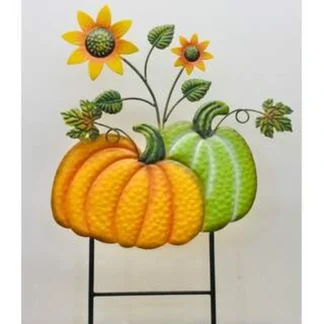 Double Pumpkin With Sunflowers