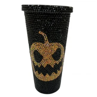 Pumpkin Rhinestone Tumbler