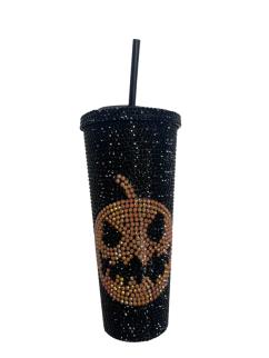 Jack-O’-Lantern Rhinestone Tumbler