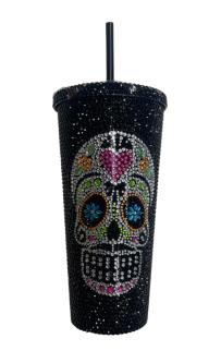 Day of the Dead Rhinestone Tumbler