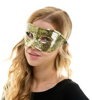 Gold Mirror Half Mask