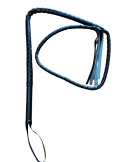 Black Braided Costume Whip