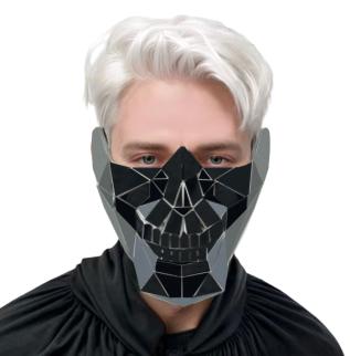 Mirror Half-Face Skeleton Mask