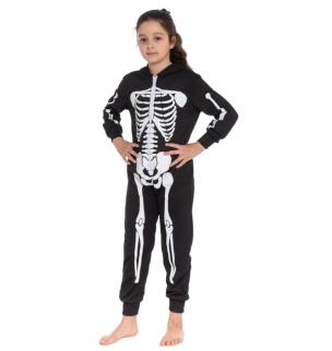 Child Hooded Skeleton Jumpsuit