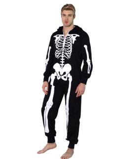 Adult Hooded Skeleton Jumpsuit