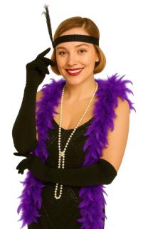 Purple Feather Boa - 70g