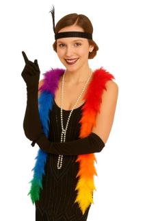 Rainbow Feather Boa - 70g