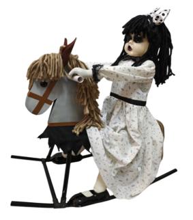 28'' Animated Girl Sitting On Horse