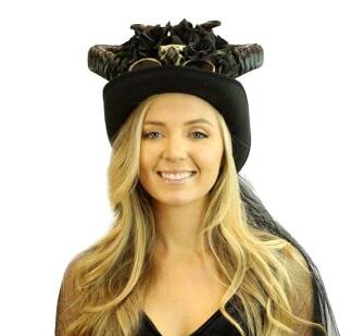Black Ram Skull Voodoo Hat