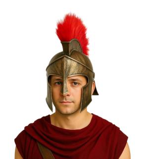 Roman Warrior Helmet With Red