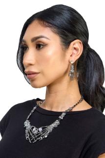 Rhinestone Skeleton Hand Jewel