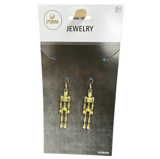 Gold Skeleton Earrings