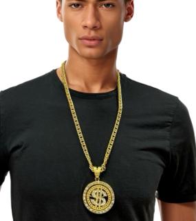 Rhinestone Dollar Sign Necklace