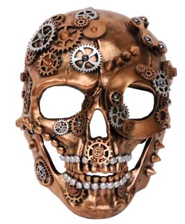 Copper Steampunk Skull Mask