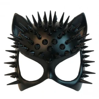 Black Spiked Cat Mask