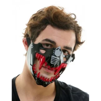 Light-Up Black Cyberpunk Mask