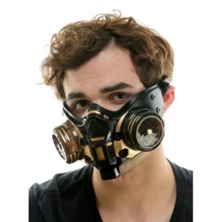 Light-Up Gold Cyberpunk Mask